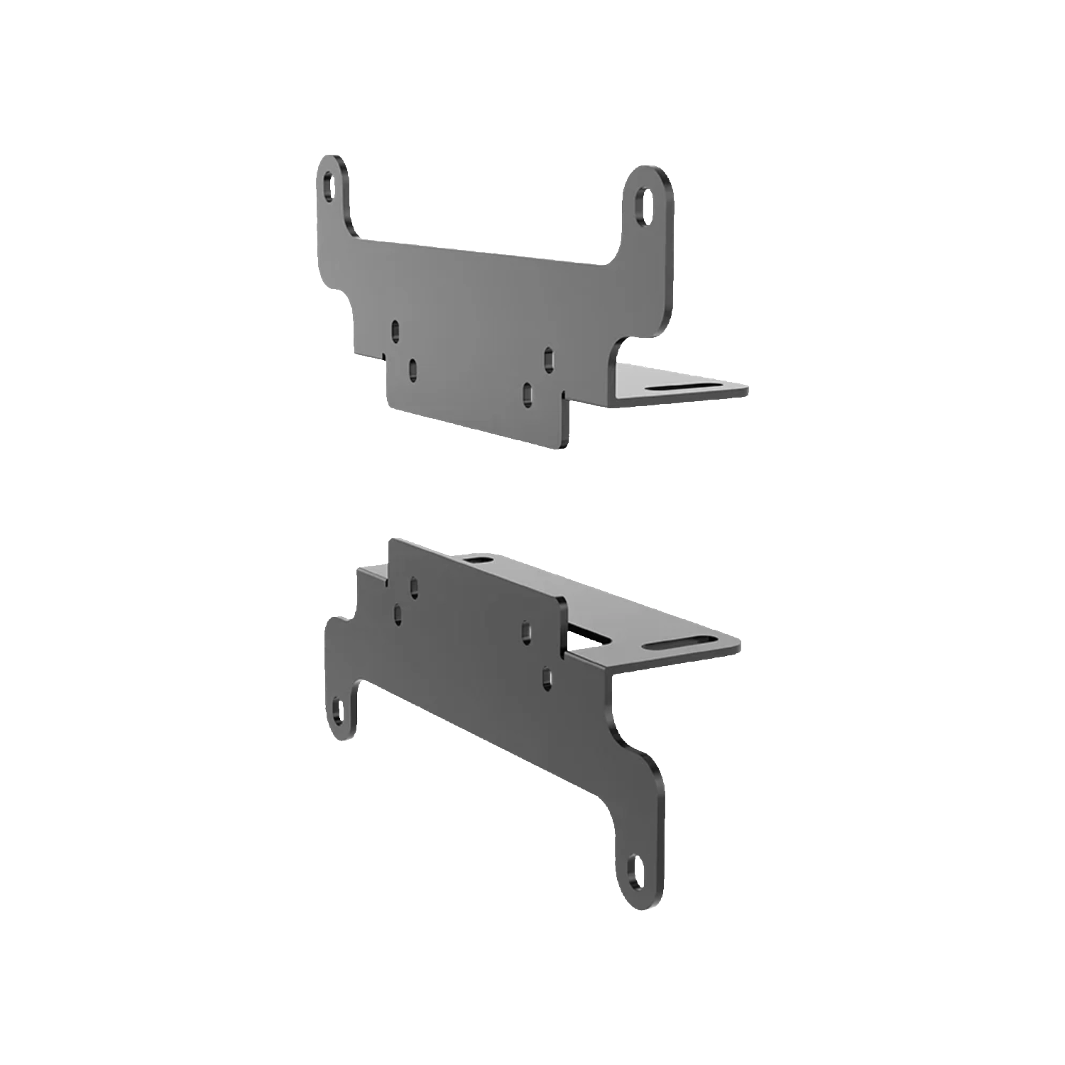 Full front view of the black SIMGASM VESA 75–200 mm bracket pair